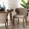 Bali & Pari Niesha Bohemian Grey Natural Kubu Rattan and Mahogany Wood Dining Chair 245-13720-ZORO - alternate 3